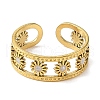 304 Stainless Steel Enamel Open Cuff Rings for Women RJEW-F166-17G-02-2
