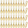 SOFPLATE 200Pcs Alloy Glue-on Flat Pad Bails FIND-SP0001-83G-1