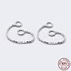 Anti-Tarnish Rhodium Plated 925 Sterling Silver Box chain STER-K171-10P-5