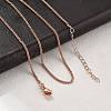 Brass Wheat Chains Necklaces for Women NJEW-D302-24RG-3