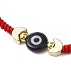 Adjustable Lanmpword Evil Eye Braided Bead Bracelet BJEW-JB11062-04-3