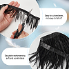 AHADERMAKER 2 Yards Fashion Ostrich Feather Cloth Strand Costume Accessories FIND-GA0003-68B-3