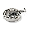 Ion Plating(IP) 304 Stainless Steel Pendants STAS-M329-02B-2