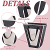 Mother's Day Trapezoid Paper Flower Gift Tote Bags with Plastic Visible Window ABAG-WH0045-25B-5