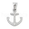 304 Stainless Steel Micro Pave Cubic Zirconia Pendants STAS-D112-03P-09-1
