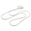 Non-Tarnish 304 Stainless Steel Round Snake Chain Necklaces for Women NJEW-G140-06C-P-1
