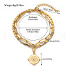 304 Stainless Steel & Natural Labradorite Beaded Double Layer Bracelets FS-WG81BCE-13-1