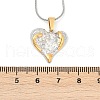 304 Stainless Steel Two Tone Pendant Necklaces for Women NJEW-S445-01F-GP-4