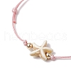 Waxed Polyester Braided Bead Bracelets BJEW-JB11102-4
