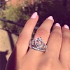 Fashionable Alloy Rhinestone Finger Rings FS-WG5016E-01-3