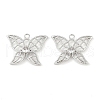 Brass Micro Pave Clear Cubic Zirconia Pendant KK-Q816-17P-1