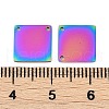Ion Plating(IP) 304 Stainless Steel Stamping Blank Tag Pendants STAS-I311-16A-RC-2