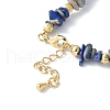 Natural Lapis Lazuli Chip Beaded Bracelet Making KK-F892-19G-3
