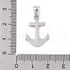 304 Stainless Steel Micro Pave Cubic Zirconia Pendants STAS-D112-03P-07-3