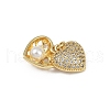Brass Micro Pave Cubic Zirconia Pendants KK-S528-09G-2