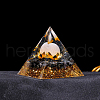 Resin Orgonite Pyramid Display Decorations G-PW0004-55B-1