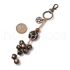 Braided Nylon Thread Pouch Natural Obsidian Pendant Decorations HJEW-JM02105-3