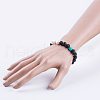 Natural Lava Rock Stretch Bracelets BJEW-JB03641-01-3