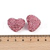 Heart Shaped Polymer Clay Rhinestone Beads CLAY-NH0002-02C-3