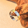 304 Stainless Steel Cuff Rings RJEW-S626-06GP-B-1