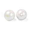 UV Plating Rainbow Iridescent Acrylic Beads OACR-F004-04D-3