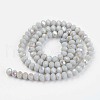 Electroplate Opaque Solid Color Glass Beads Strands X1-EGLA-A034-P4mm-L16-2