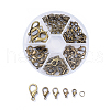 Alloy Lobster Claw Clasps and Jump Rings Set PALLOY-X0004-AB-NF-B-1