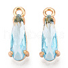 Faceted Glass Pendants GLAA-T010-004E-1