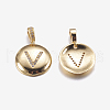 Brass Pendants KK-K194-V-G-RS-2