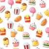 100Pcs 10 Styles Opaque Resin Imitation Food Cabochons RESI-CJ0003-64-3