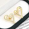 Rack Plating Brass Stud Earrings for Women EJEW-C125-20G-1