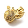 Brass Micro Pave Cubic Zirconia Pendants KK-C072-32G-2