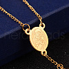 201 Stainless Steel Rosary Bead Necklaces NJEW-L427-22G-4