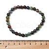 Natural Indian Agate Bead Stretch Bracelets X-BJEW-K212-A-010-3
