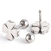 Tarnish Resistant 201 Stainless Steel Barbell Cartilage Earrings EJEW-R147-13-2