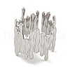 304 Stainless Steel Open Cuff Ring for Women RJEW-U014-06P-2