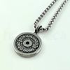 Vintage Punk Style Stainless Steel Weightlifting Dumbbell Pendant Necklaces for Men RS0234-4