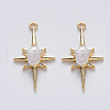 Brass Glass Charms X-KK-T049-059G-02-NF-1