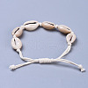 Adjustable Cowrie Shell Braided Bead Bracelets BJEW-JB04271-4