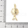 Brass Micro Pave Cubic Zirconia Pendants KK-K403-03A-01-3