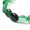 Natural Agate Beaded Stretch Bracelet BJEW-JB06988-03-4