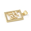 Brass Micro Pave Cubic Zirconia Pendants KK-P294-17G-01-2