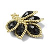 Glass Seed Beaded Woven Pendants PALLOY-MZ00292-4