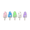 Rack Plating Brass Micro Pave Cubic Zirconia Pendants KK-P277-09P-1