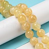Natural Honey Calcite Beads Strands G-R494-A05-04-4