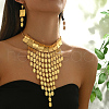 Luxurious Geometric Rectangle Oval Tassel Jewelry Set for Women's Party Wedding WF2314-4