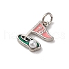 Brass Enamel Charms KK-Q098-37G-B-2
