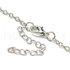Letter A~Z Antique Silver Plated Alloy with Synthetic Turquoise Pendant Necklaces NJEW-G080-01H-4