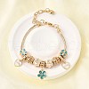 Alloy Enamel European Beads Charm Bracelets BJEW-F495-02G-1