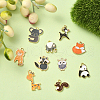 50Pcs 10 Styles Alloy Enamel Pendants ENAM-CJ0005-35-5